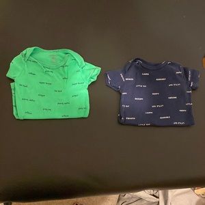 2 pack boys short sleeved onesies 9 months
